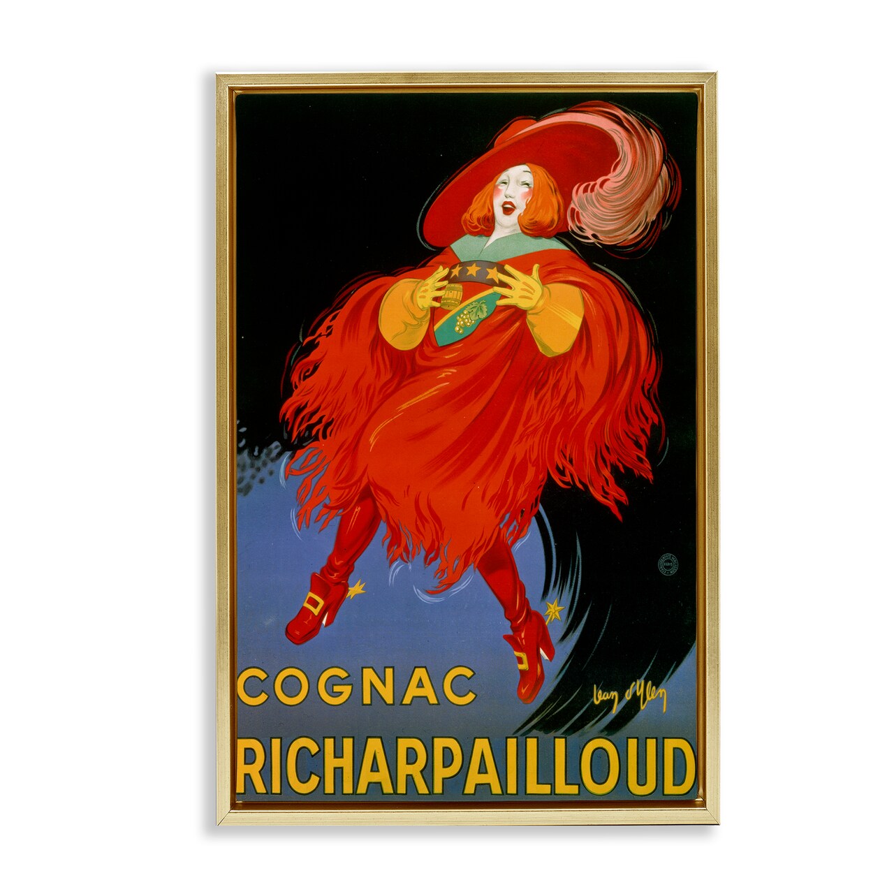 Stupell Industries Vintage Cognac Advertisement Floating Frame Design by Marcus Jules